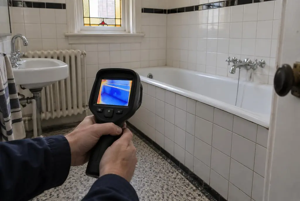 Lekdetectie Apeldoorn – onderzoek in een badkamer van een oudere woning